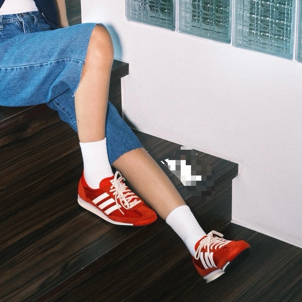 Adidas Women’s SL 72 Red and White Sneakers